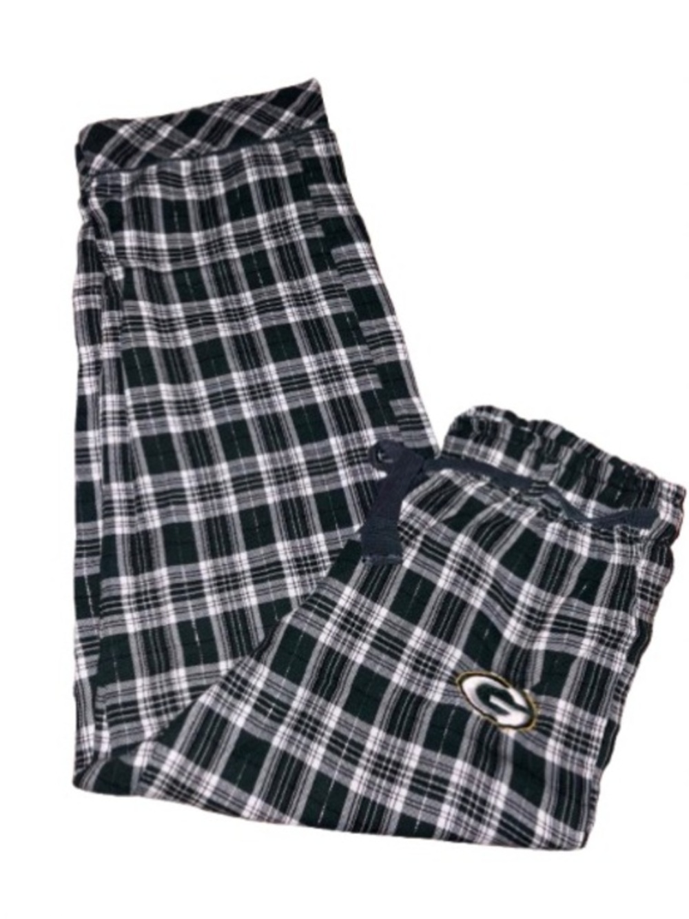 NFL Team Apparel Green Bay Packers Women's Sleepwear Plaid Green & White size M